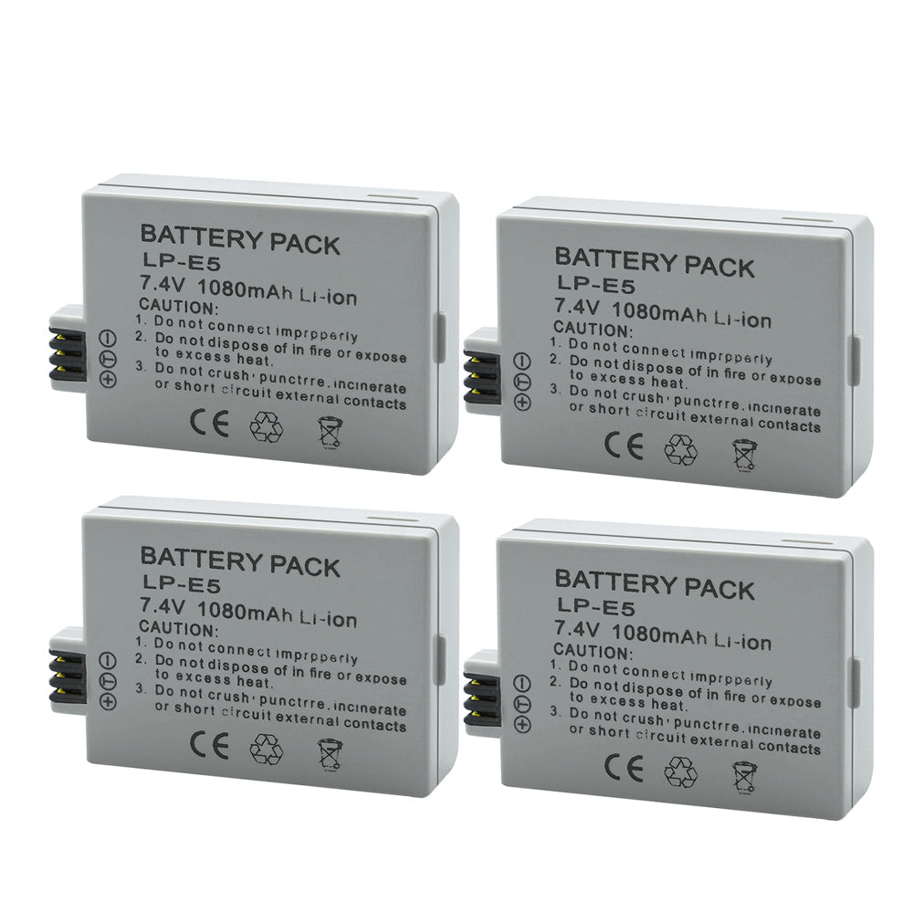 For Canon LP-E5 LPE5 Battery EOS Rebel XSi EOS 450D 1080mAh Camera Batteries
