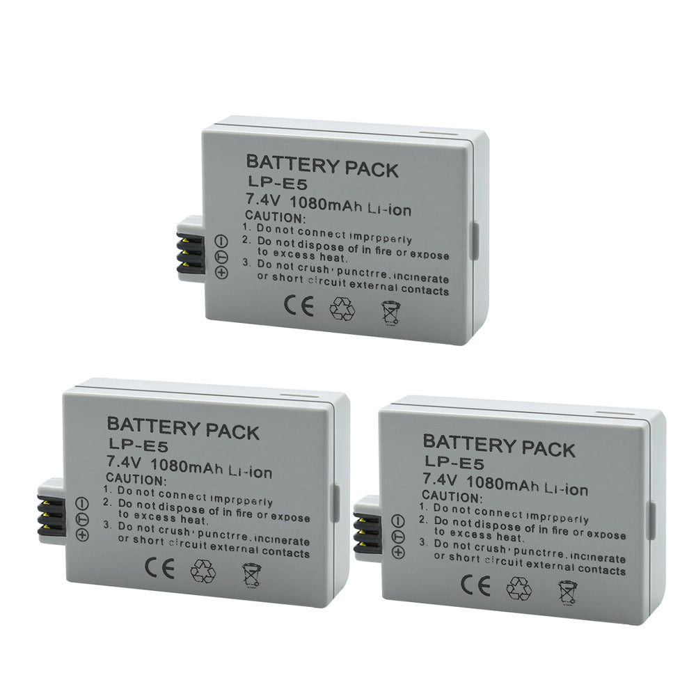 For Canon LP-E5 LPE5 Battery EOS Rebel XSi EOS 450D 1080mAh Camera Batteries