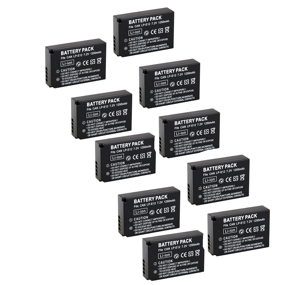 For Canon LP-E12 Battery EOS 100D M200 1250mAh Camera Batteries