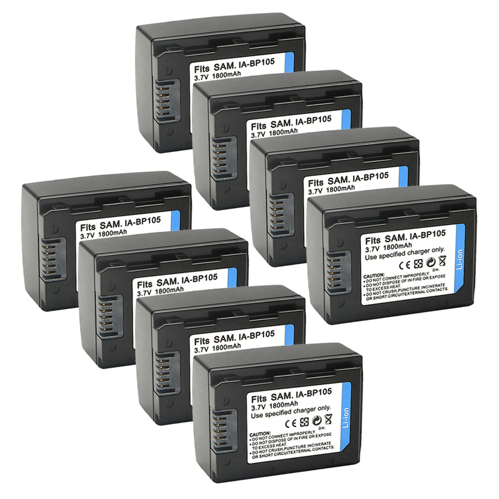 For Samsung IA-BP105R Battery HMX-F80, HMX-F90, HMX-F800, HMX-F900, SMX-F50, SMX-F53, SMX-F54, SMX-F500 1100mAh Camera Batteries