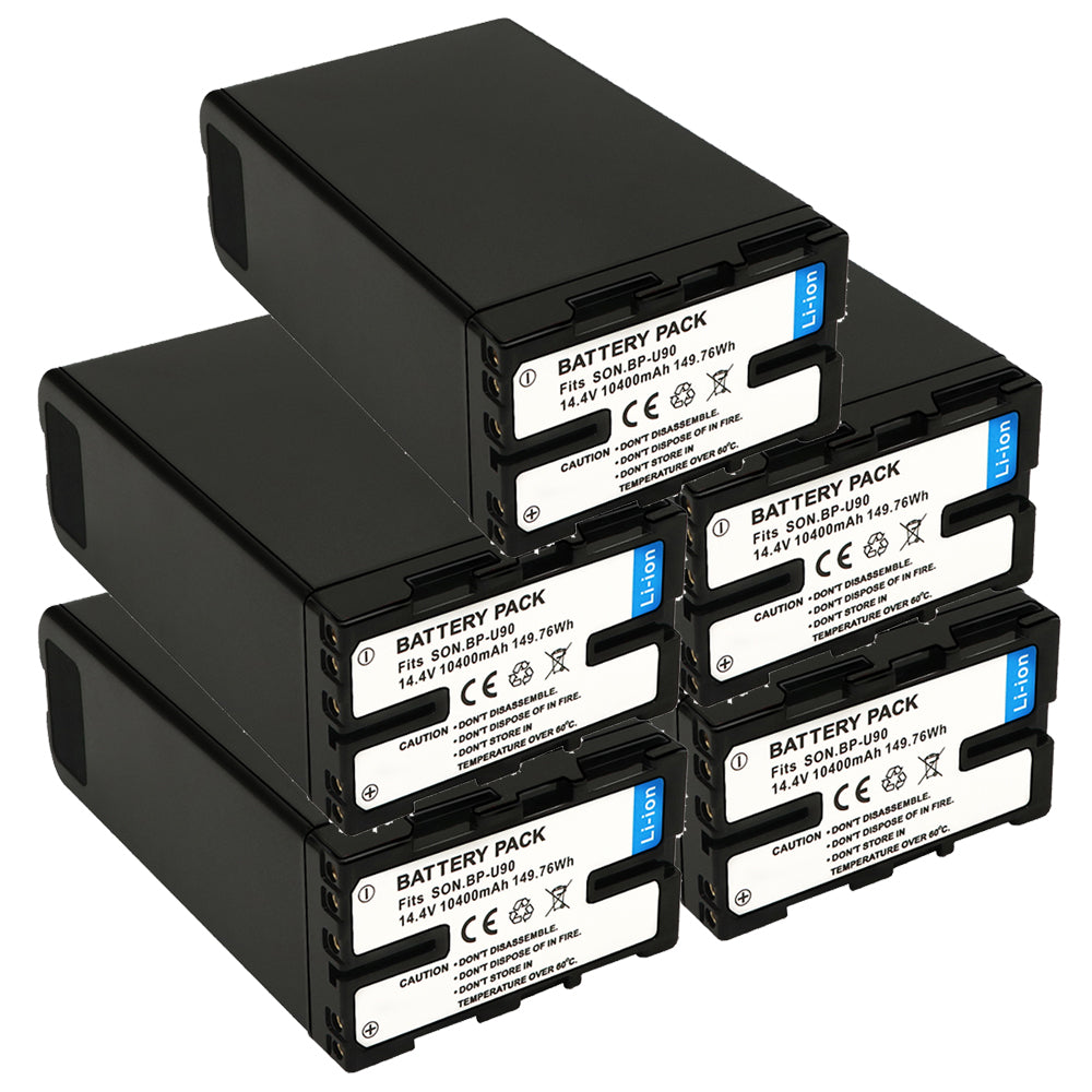 For Sony BP-U90 Battery PXW-FS7/FS5/X180/FX9 PMW-100/150/150P/160 10400mAh Camera Batteries