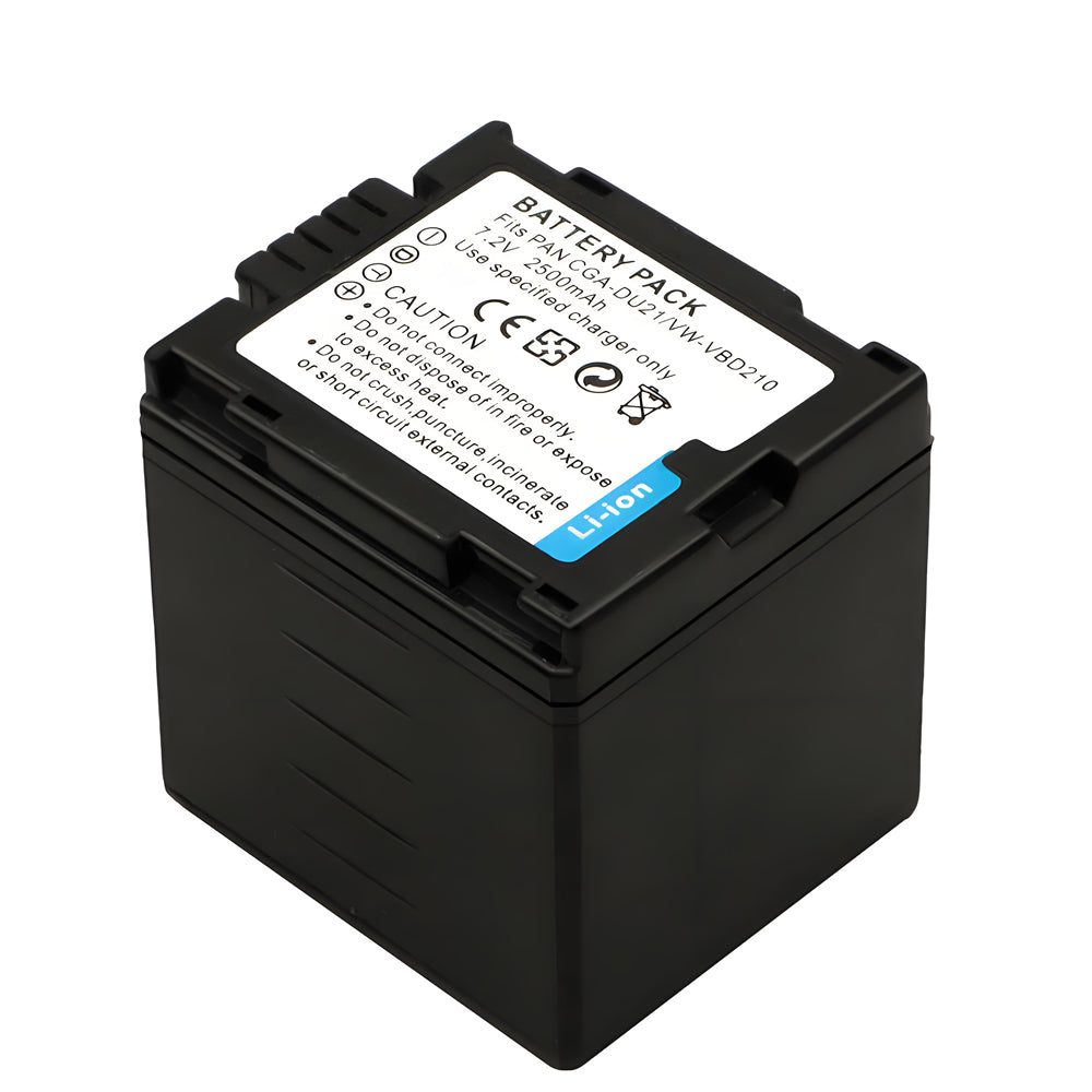 For Panasonic CGA-DU21 Battery Replacement CGA-DU06, CGA-DU07, CGR-DU07, CGA-DU12, CGR-DU12, CGA-DU14, CGR-DU14, CGA-DU21 NV-GS37, NV-GS38, NV-GS40, NV-GS44 2500mAh Camera Batteries