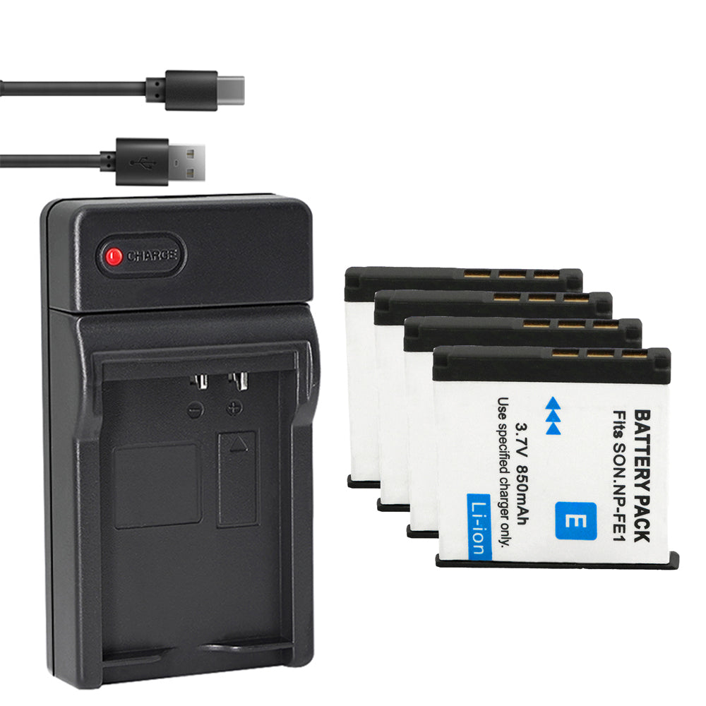 1-Pack Battery and LTD2 USB Charger Replacement for Sony NP-FE1 NPFE1 Battery, Sony BC-CS3 Charger, Sony Cyber-Shot DSC-T7, Cyber-Shot DSC-T7/B, Cyber-Shot DSC-T7/S Digital Cameras