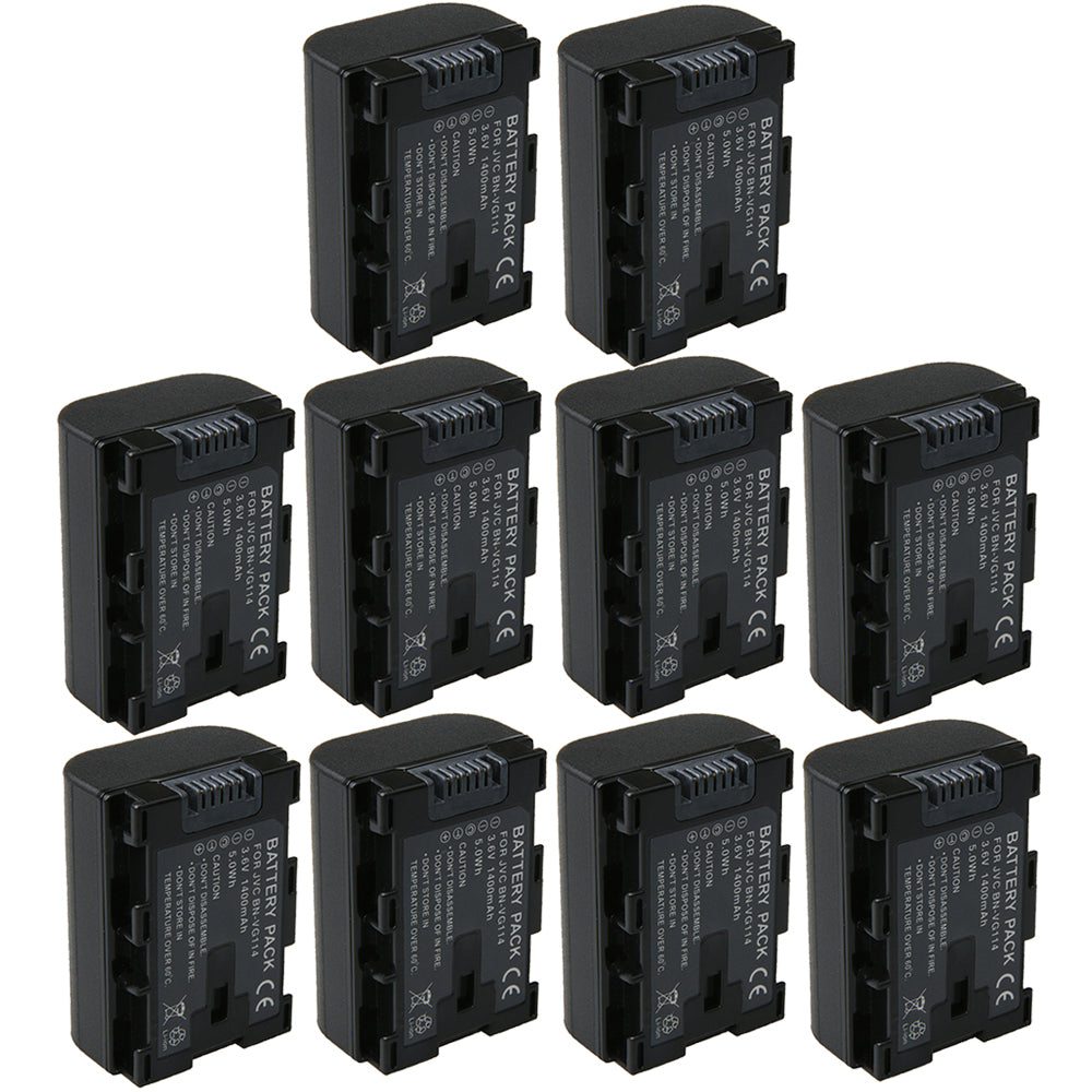 For JVC Camera Battery BN-VG114 3.6V 1400mAh Batteries