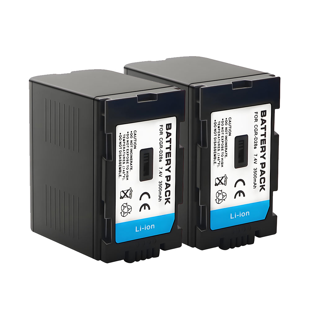 For Panasonic GGR-D28S/D320 Battery D08S CGR-D14 CGR-D28 D28S, CGR-D120 CGR-D210 CGR-D220 CGR-D320 & Panasonic AG Series 3500mAh Camera Batteries