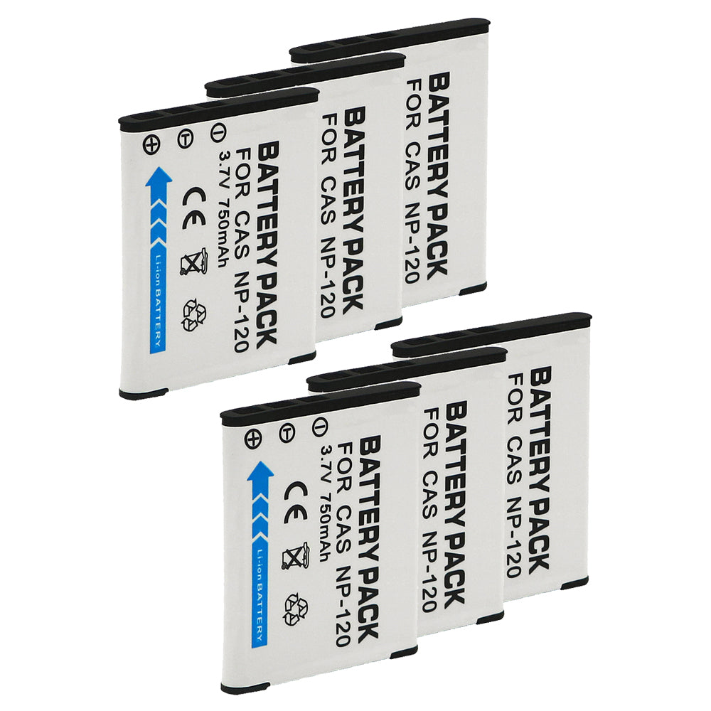 For Casio CNP120 Battery Exilim EX-S200 EX-S300 EX-Z31 750mAh Digital Camera Batteries