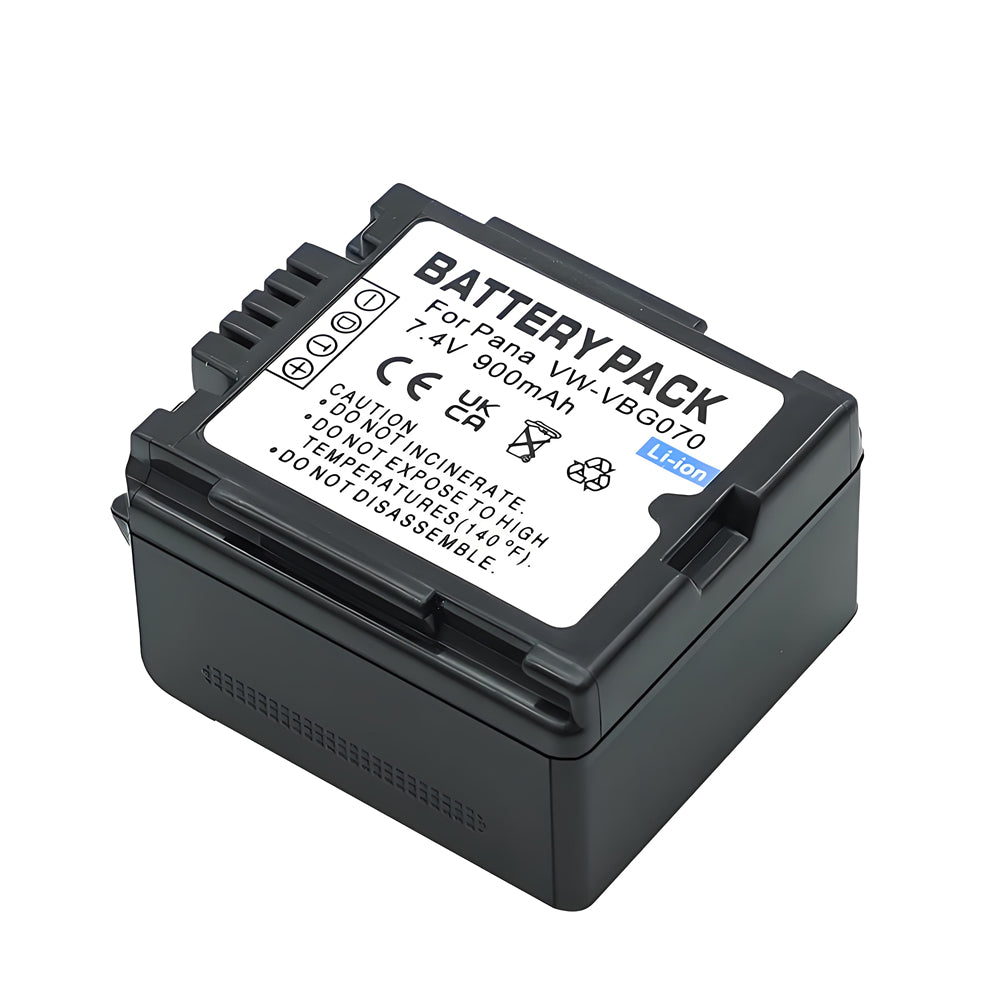 For Panasonic VW-VBG070 VW-VBG130 VWVBG260 Battery Replacement SDR-H40, SDR-H80 Series, HDC-HS700, TM700, HS300, TM300, HS250, SD20, HS20, 900mAh Camera Batteries