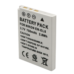 Battery X2 & Slim USB Charger for Nik EN-EL8 Coolpix P1 P2 Coolpix S1 S2 S3 S5 S6 Coolpix S7 S7c Coolpix S8 Coolpix S9 Coolpix S50 Coolpix S51 S51c Coolpix S52 S52c Cool-Station MV-11 MV-121