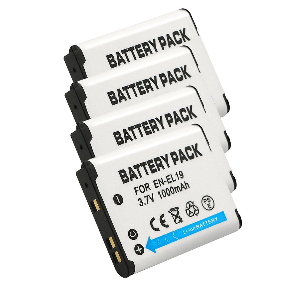 For Nikon EN-EL19 Battery Coolpix S6700, Coolpix S6800, Coolpix S6900 1000mAh Camera Batteries