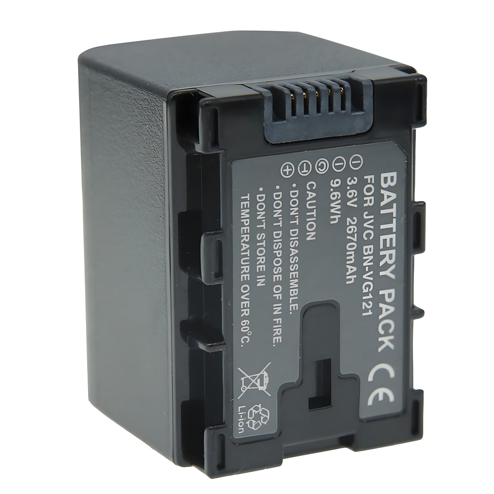 For JVC Camera Battery BN-VG121 3.6V 2670mAh Batteries