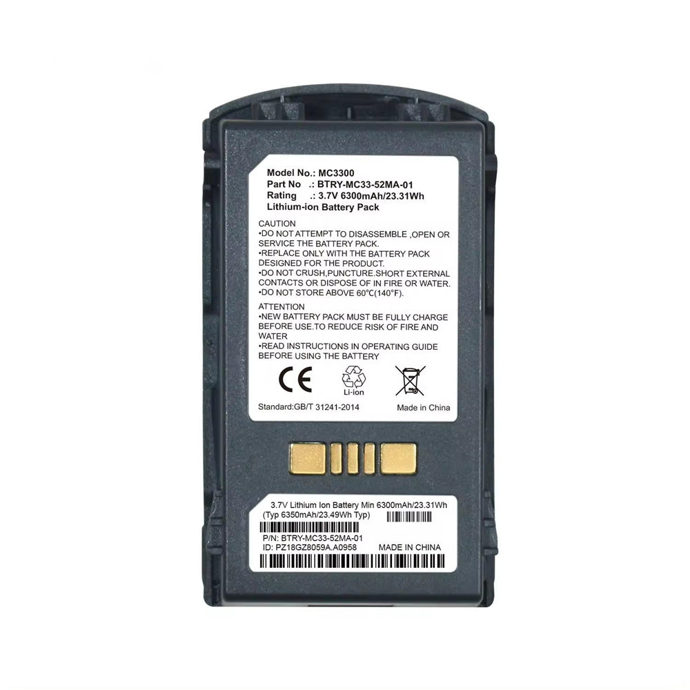 BT-000338 Battery for Zebra Motorola Symbol MC3300 MC330K/M BT-000375 BTRY-MC33-52MA-01 BTRY-MC33-27MA-01 BT-000337 BT-000337-01 BT-000338-01 Standard Battery