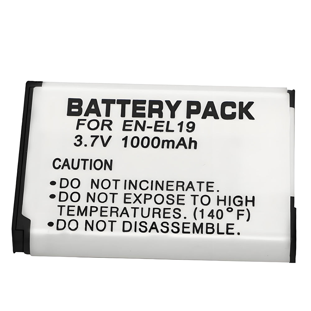 For Nikon EN-EL19 Battery Coolpix S6700, Coolpix S6800, Coolpix S6900 1000mAh Camera Batteries