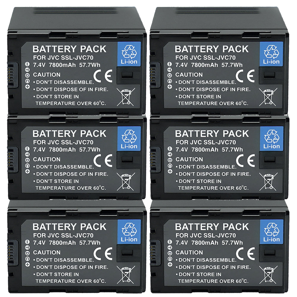 For JVC Battery SSL-JVC70 7800mAh Camera Batteries