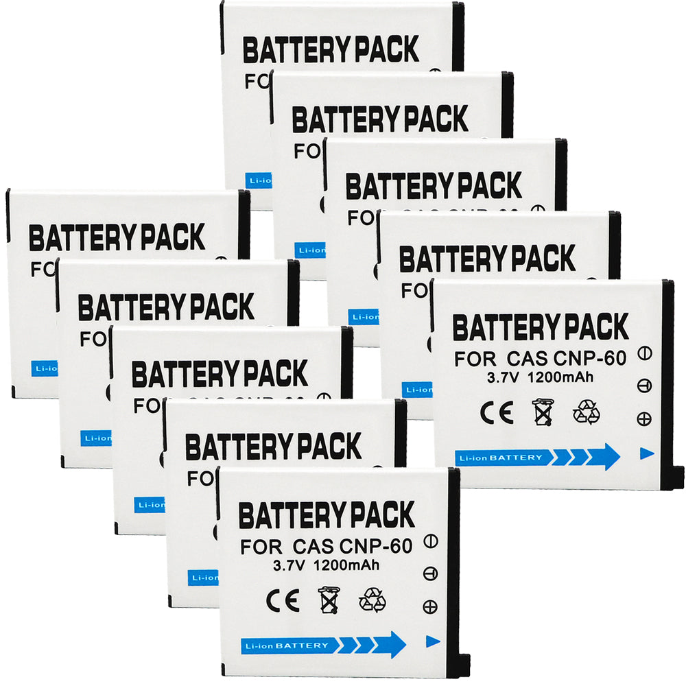 For Casio CNP60 NP-60 NP60  Battery EX-FS10 EX-S10 EX-S12 EX-Z9 EX-Z19 1200mAh Camera Batteries