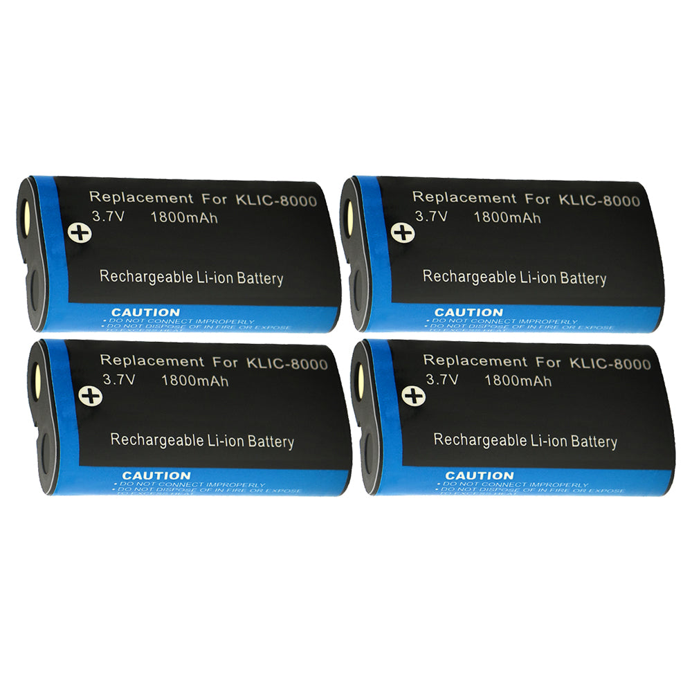 For Kodak Camera Battery KLIC-8000 K8000 3.7V 1800mAh Batteries
