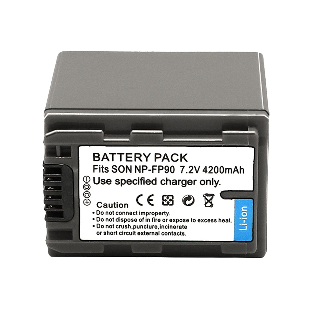 NP-FP90/FP91 Battery Compatible with Sony DCR-SR100 HDR-HC3 HDR-HC3E DCR-DVD103 4200 mAh Camera Batteries