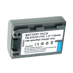 For Sony NP-FP50 Battery 1150mAh DCR-DVD103 DVD105 DVD202E DVD203 Camera Batteries