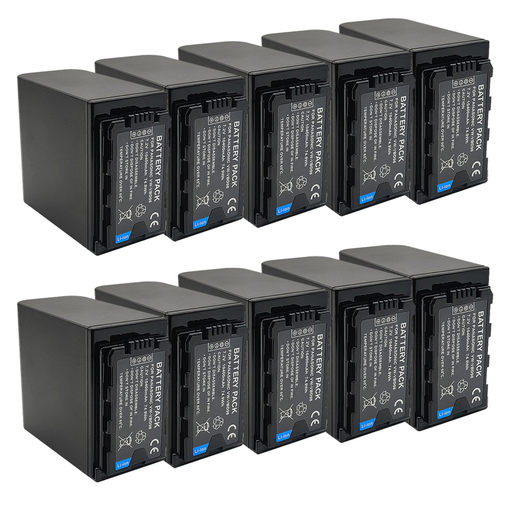 For Panasonic VW-VBD98/VBR118G Battery AG-VBR59 AG-VBR89 AG-VBR118 AJ-PX280 PX285MC 10400mAh Camera Batteries