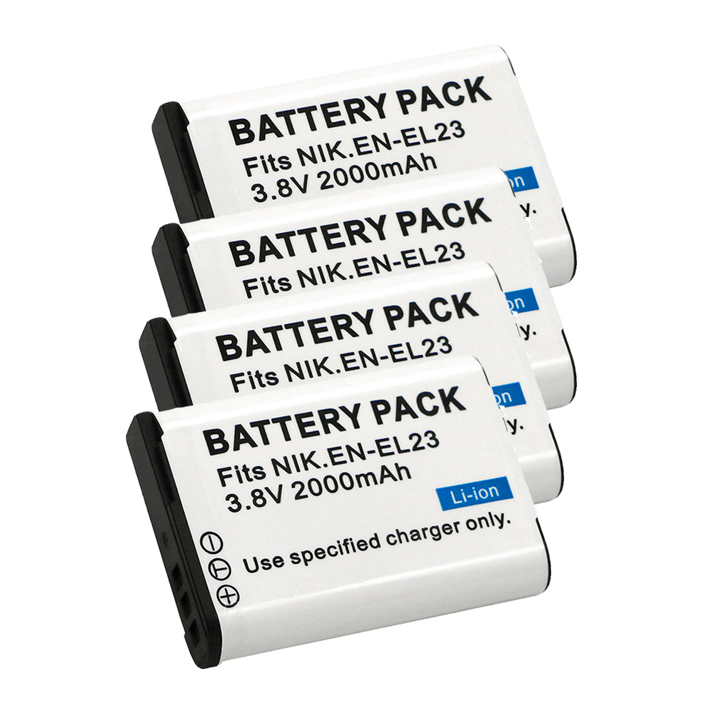 For Nikon EN EL23 Battery  Coolpix  P900 B700 P600 P610 P610s S810c P900s 2000mAh Camera Batteries