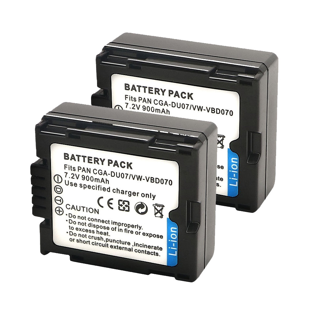 For Panasonic CGA-DU07 VW-VBD070 Battery PV-GS31 PV-GS33PV-GS34 PV-GS35 PV-GS39 PV-GS400 PV-GS500 PV-GS50 900mAh Camera Batteries
