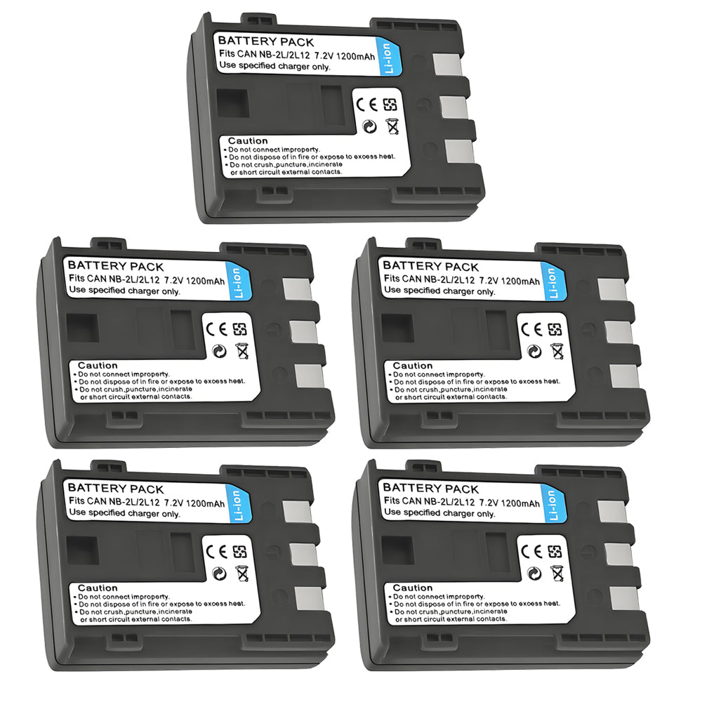 For Canon NB-2L, NB-2LH DC301, DC310, DC320, DC330 Battery 1200mAh Camera Batteries