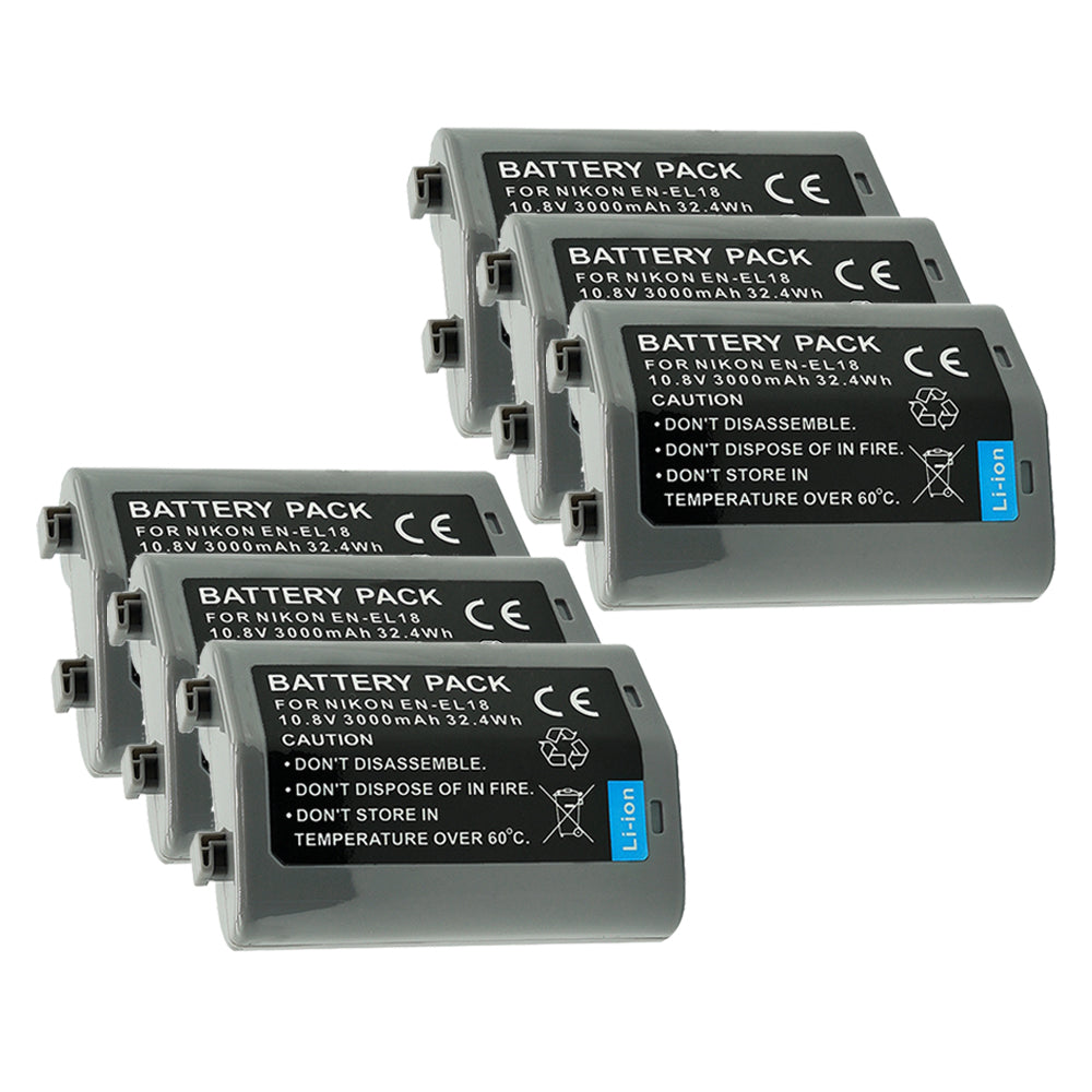 For Nikon EN-EL18, EN-EL18a, EN-EL18b, EN-EL18c Battery Nikon D4, D4S, D5, D6, D850 3000mAh Camera Batteries