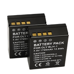For Olympus BLH-1 (Fully Decoded) Battery OM-D E-M1 Mark II, OM-D E-M1 Mark III, OM-D E-M1X 1720mAh Camera Batteries
