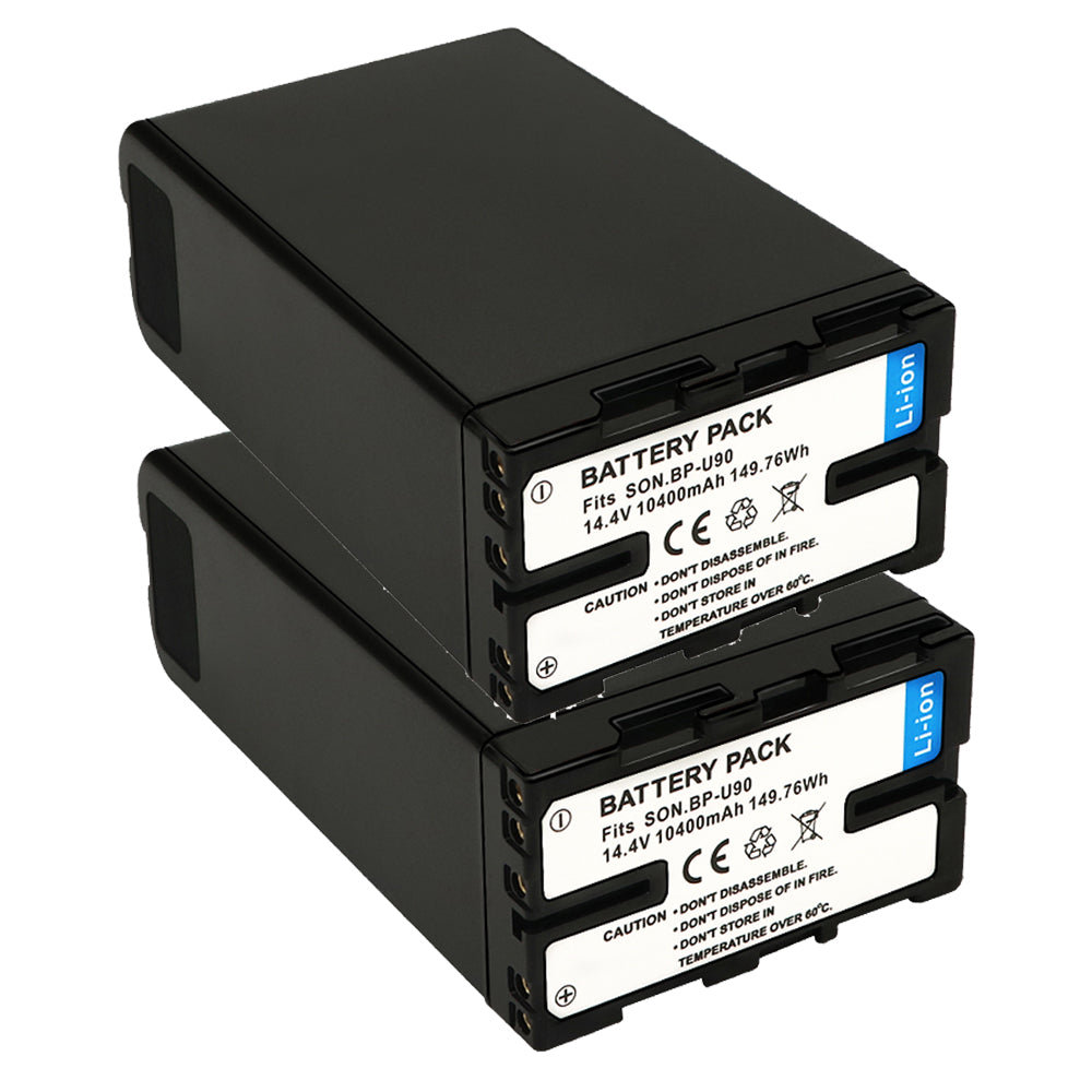 For Sony BP-U90 Battery PXW-FS7/FS5/X180/FX9 PMW-100/150/150P/160 10400mAh Camera Batteries
