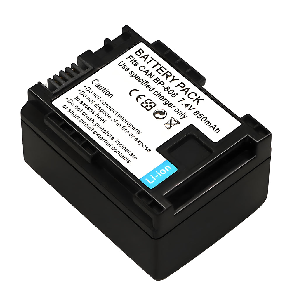 For Canon BP-808 BP-809 Battery FS10, FS11, FS20 VIXIA HF M30 850mAh Camera Batteries