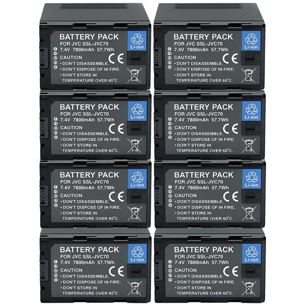 For JVC Battery SSL-JVC70 7800mAh Camera Batteries