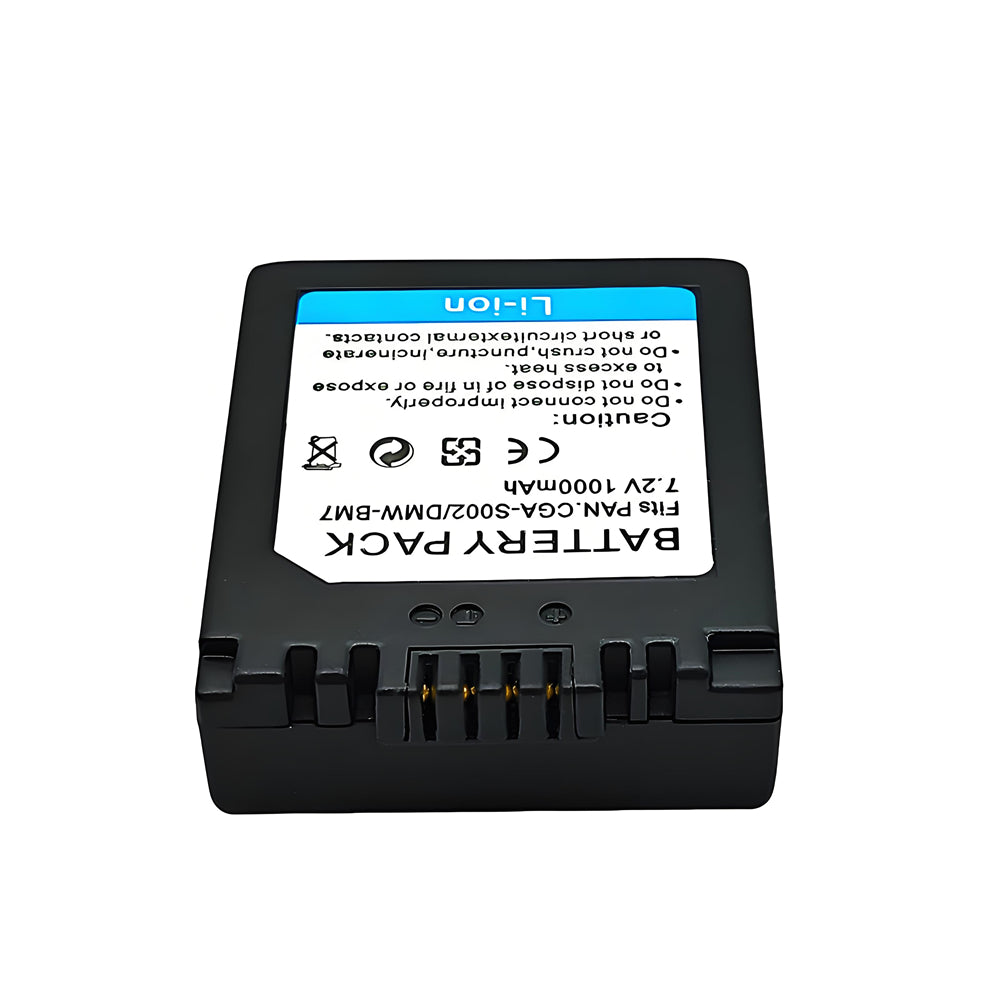 For Panasonic CGA-S002, CGA-S002A Battery DMW-BM7 DMC-FZ1, DMC-FZ2 1000mAh Camera Batteries