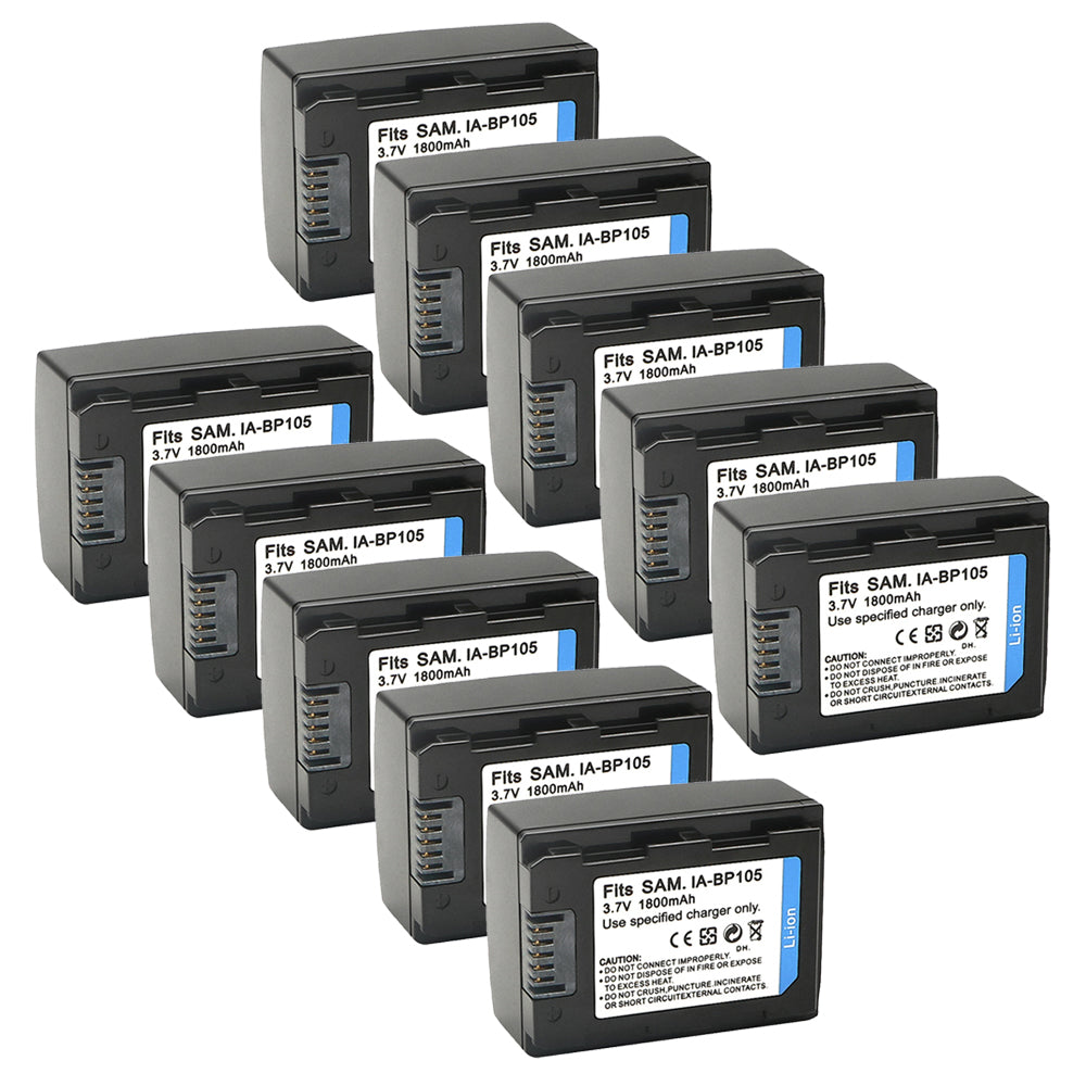 For Samsung IA-BP105R Battery HMX-F80, HMX-F90, HMX-F800, HMX-F900, SMX-F50, SMX-F53, SMX-F54, SMX-F500 1100mAh Camera Batteries