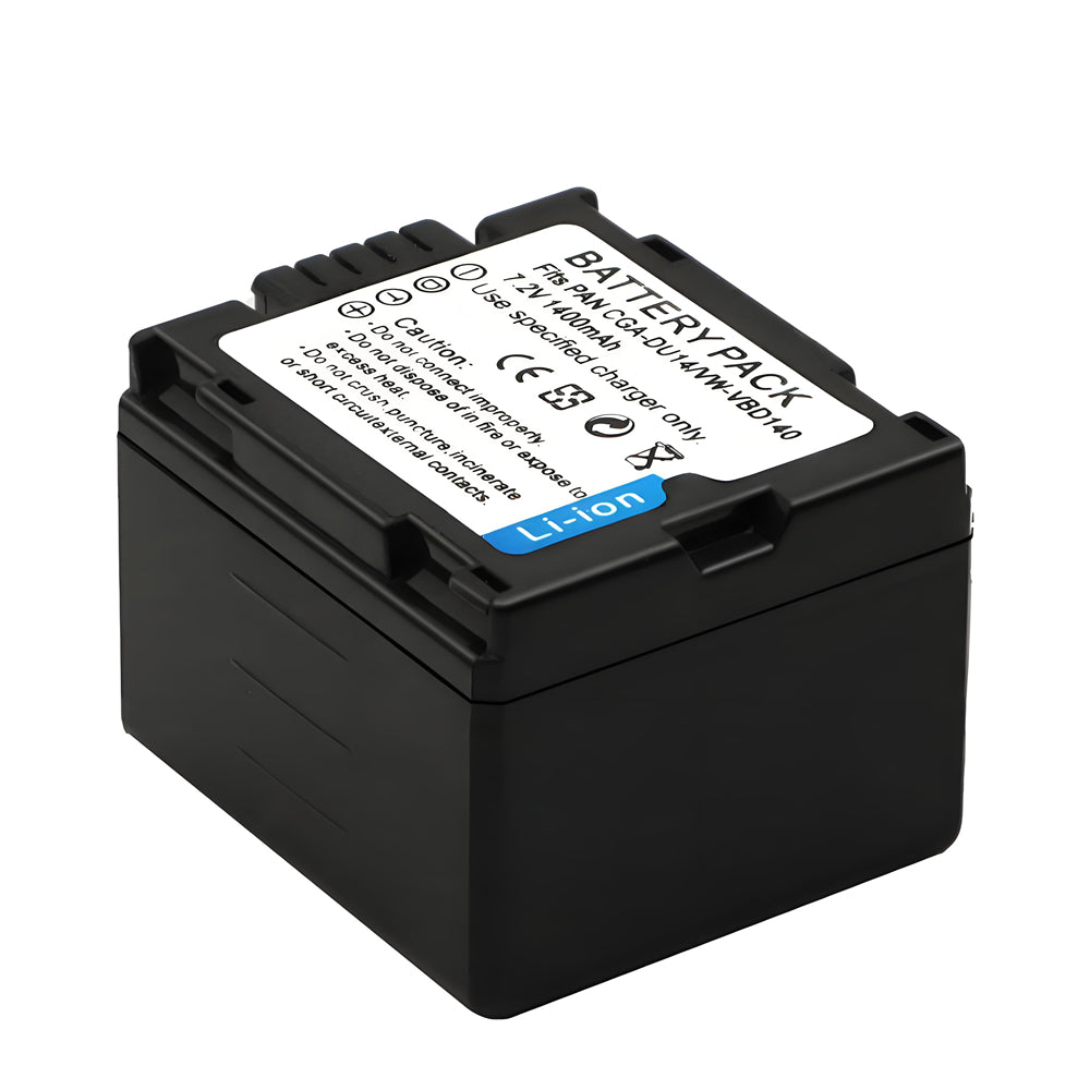 For Panasonic CGA-DU14 CGA-DU21 VBD140 VBD210 Battery Replacement NV-GS508 MX500 PV-GS500 SDR-H280 VDR-D400 M75 M95 M250, DZ-BP21SJ DZ-BP14S DZ-BP7S DZ-BP14SW 1400mAh Camera Batteries