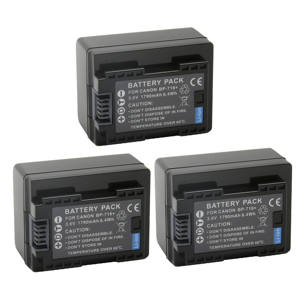 For Canon BP-718 Battery VIXIA HF M50 HFM52 HFR32 1790mAh Camera Batteries