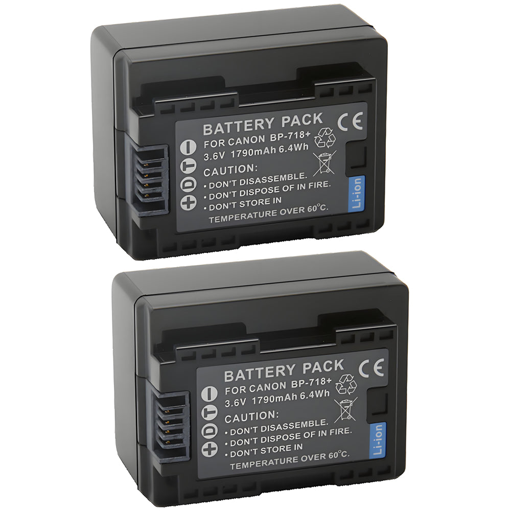 For Canon BP-718 Battery VIXIA HF M50 HFM52 HFR32 1790mAh Camera Batteries