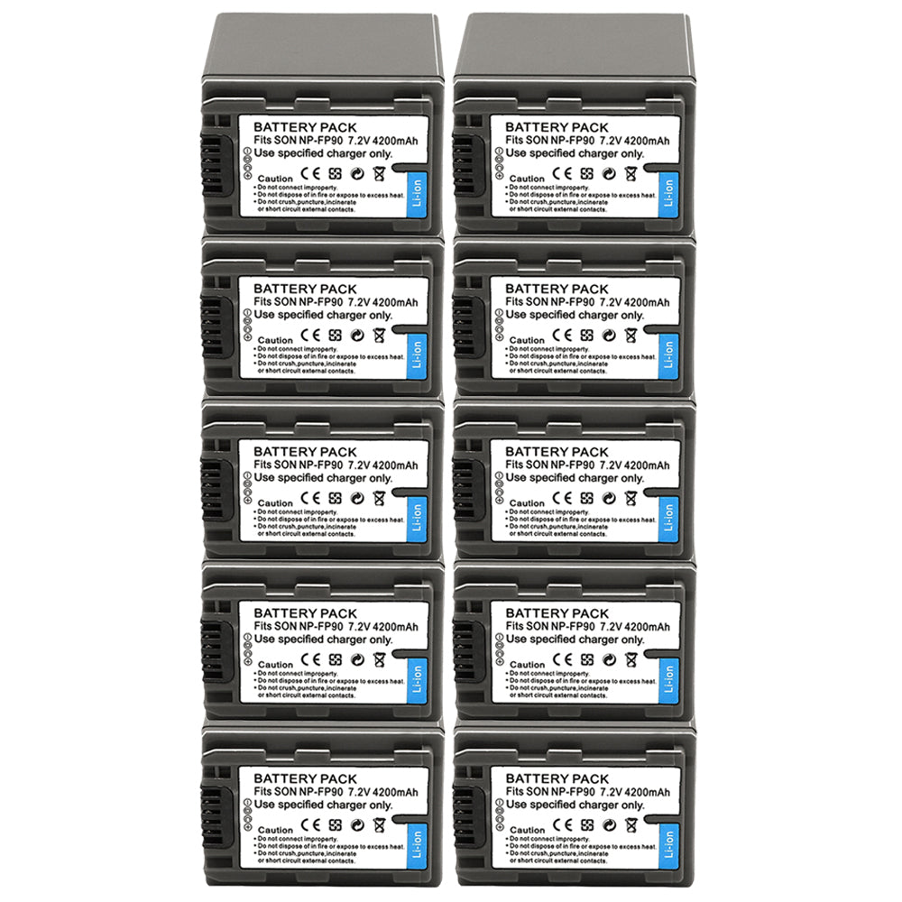 NP-FP90/FP91 Battery Compatible with Sony DCR-SR100 HDR-HC3 HDR-HC3E DCR-DVD103 4200 mAh Camera Batteries