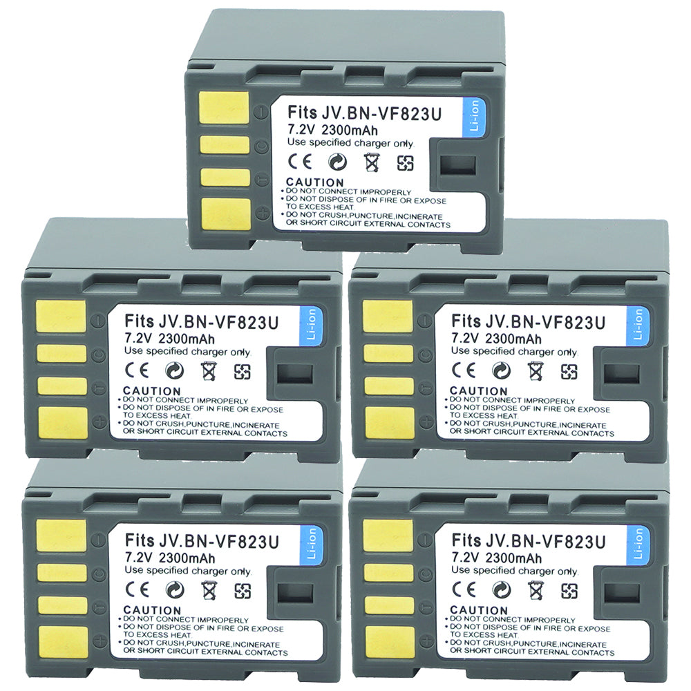 For JVC BN-VF823 BN-VF823U Battery GZ-HD300AUS, GZ-HD300B 2300mAh Camera Batteries