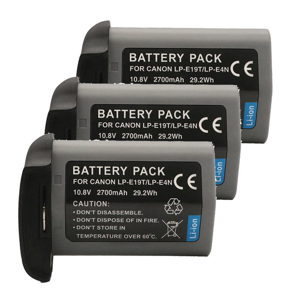 For Canon LP-E4N LP-E19 US 5751B002 Battery EOS 1D C, 1D X Mark II 2700mAh Camera Batteries