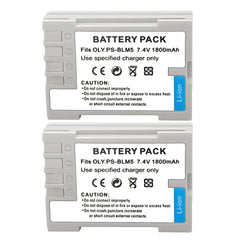 For Olympus BLM-5 Battery E-5 C-5060 1800mAh Camera Batteries