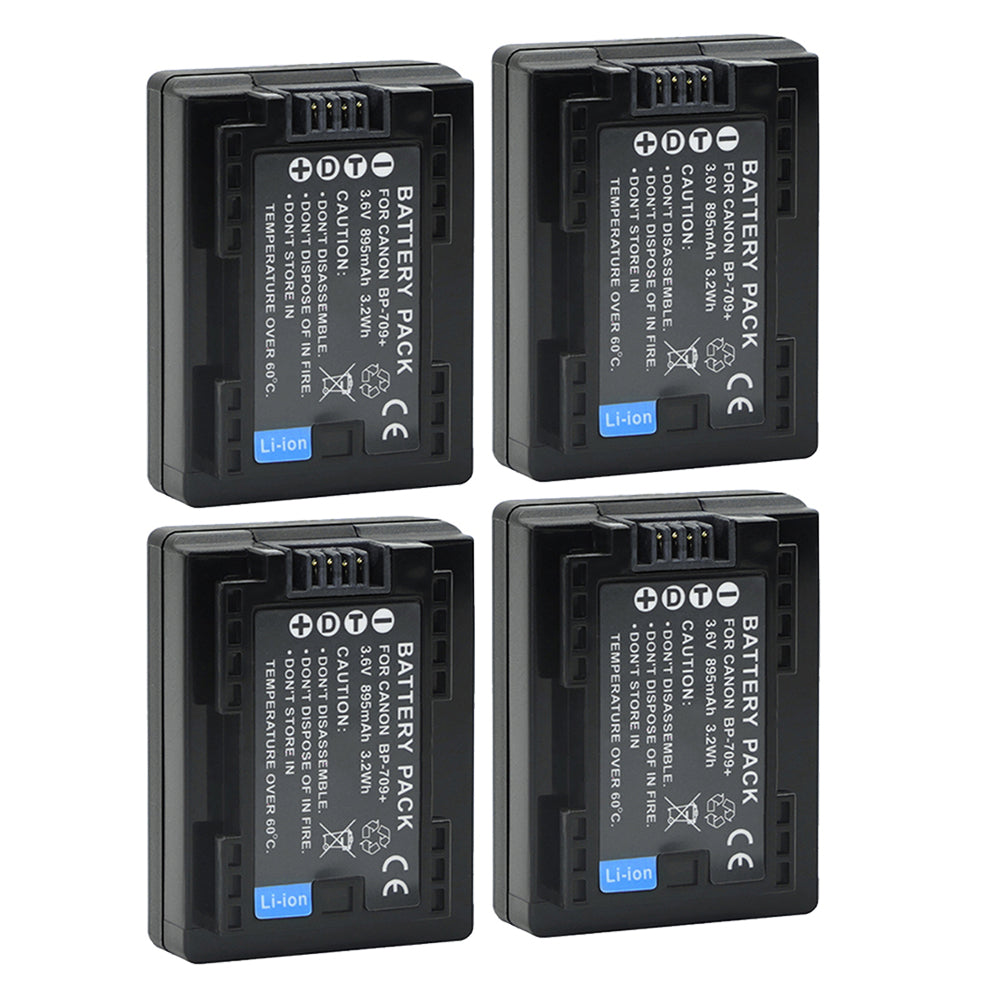 For Canon BP-709 Battery VIXIA HF M50 HFM50 HFR30 895mAh Camera Batteries
