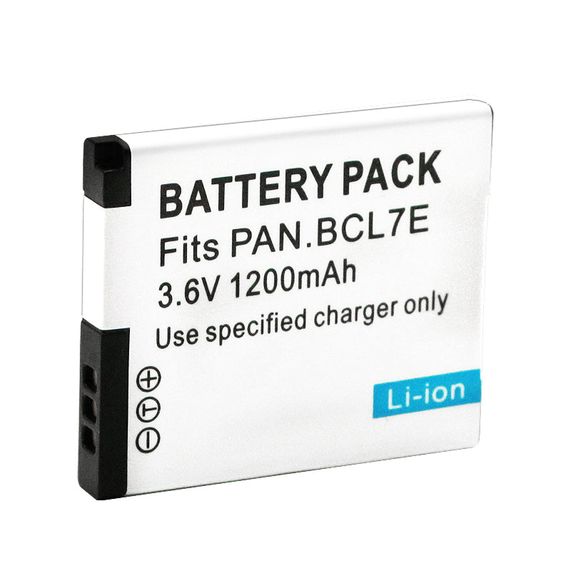 For Panasonic DMW-BCL7E Battery Lumix DMC-F5, DMC-FH10, DMC-FS50 1200mAh Camera Batteries
