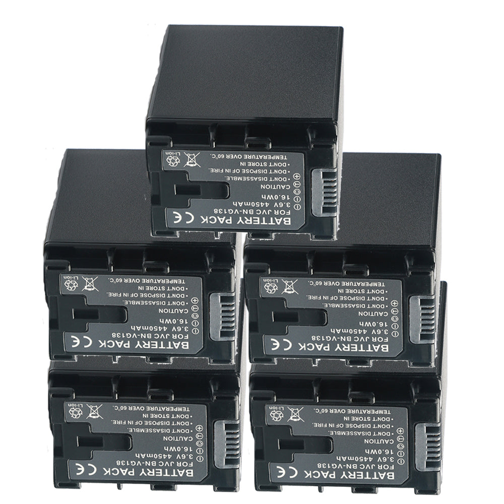 For JVC Camera Battery BN-VG138 3.6V 4450mAh Batteries