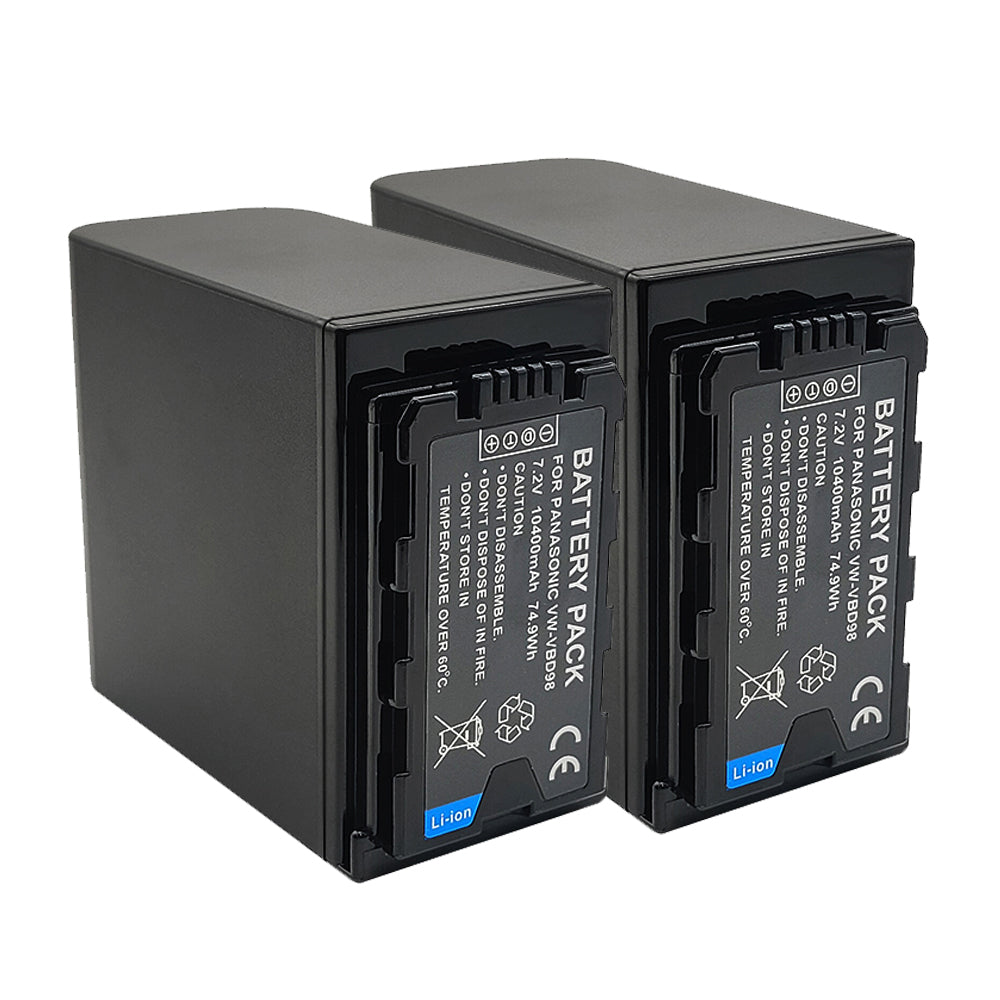 For Panasonic VW-VBD98/VBR118G Battery AG-VBR59 AG-VBR89 AG-VBR118 AJ-PX280 PX285MC 10400mAh Camera Batteries