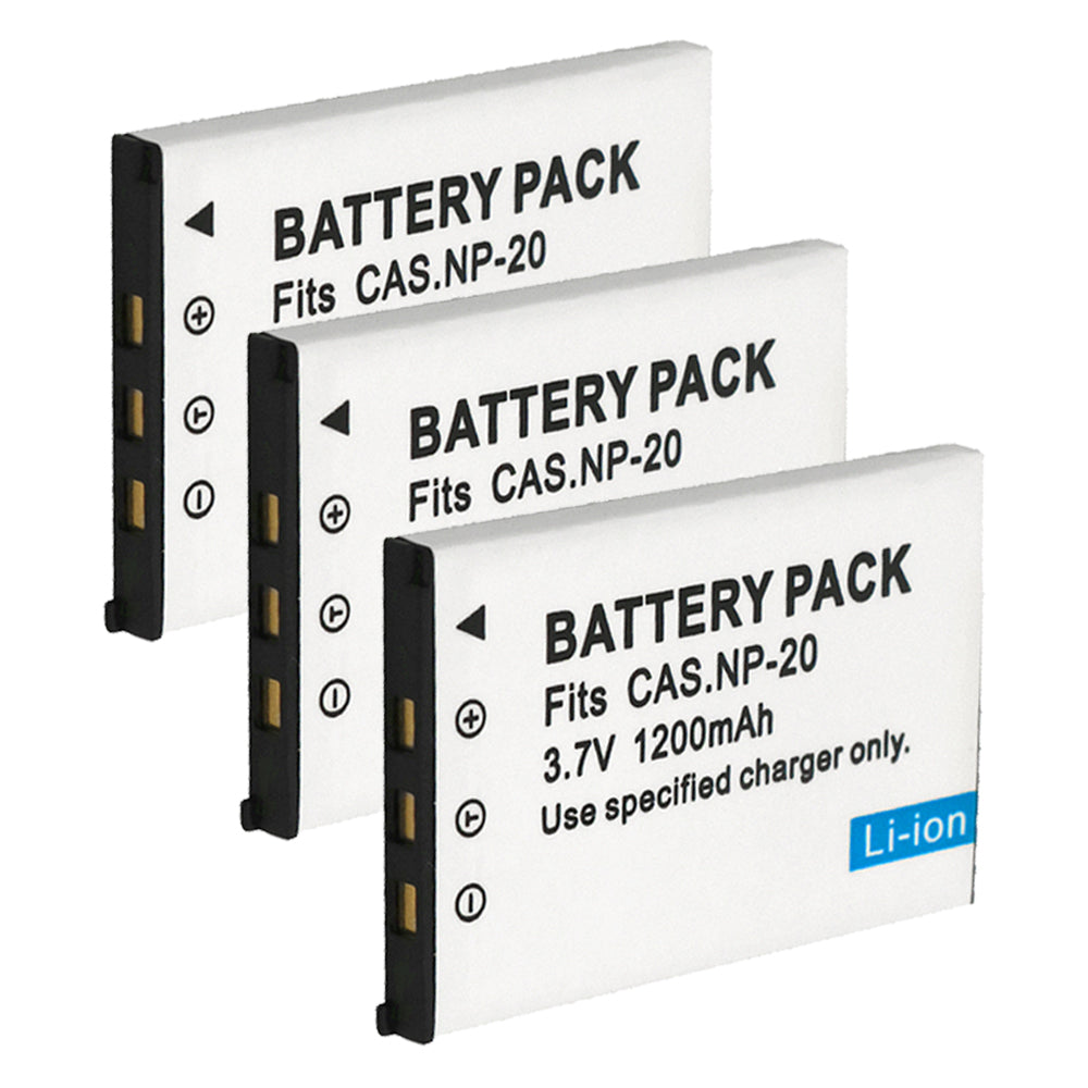 For Casio NP-20 CNP20 Battery Exilim EX-M20 EX-S1 EX-S2 EX-S3 1200mAh Camera Batteries