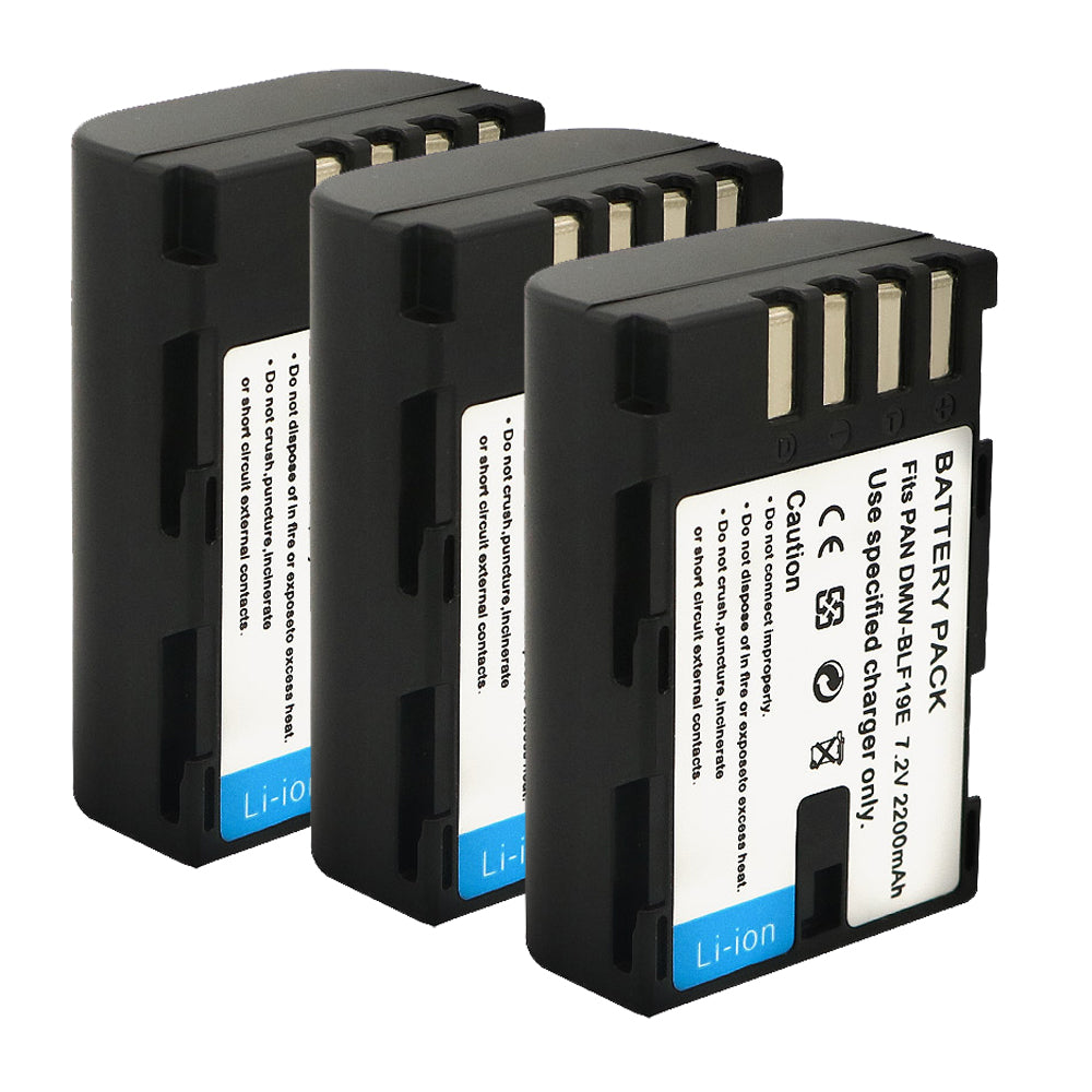 For Panasonic DMW-BLF19 Battery Lumix DMC-GH3, DMC-GH4, DC-GH5, DC-GH5S, DC-G9 2200mAh Camera Batteries