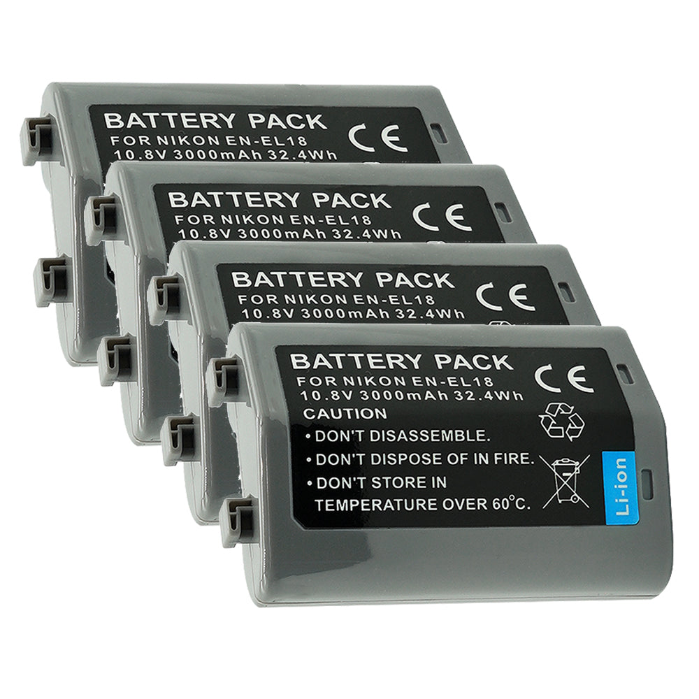 For Nikon EN-EL18, EN-EL18a, EN-EL18b, EN-EL18c Battery Nikon D4, D4S, D5, D6, D850 3000mAh Camera Batteries