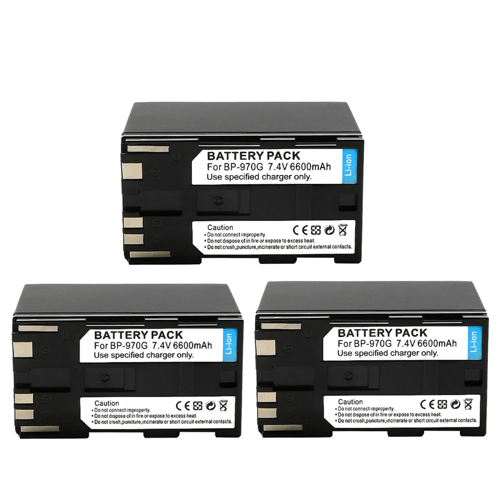 For Canon BP970G Battery C2 DM-MV1 C100 6600mAh Camera Batteries