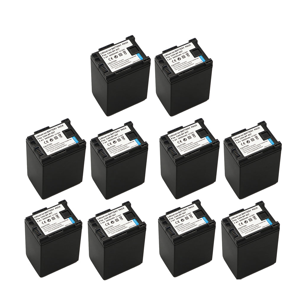 For Canon BP-827 Battery FS10 FS11 VIXIA HF G10 HFG10 3400mAh Camera Batteries