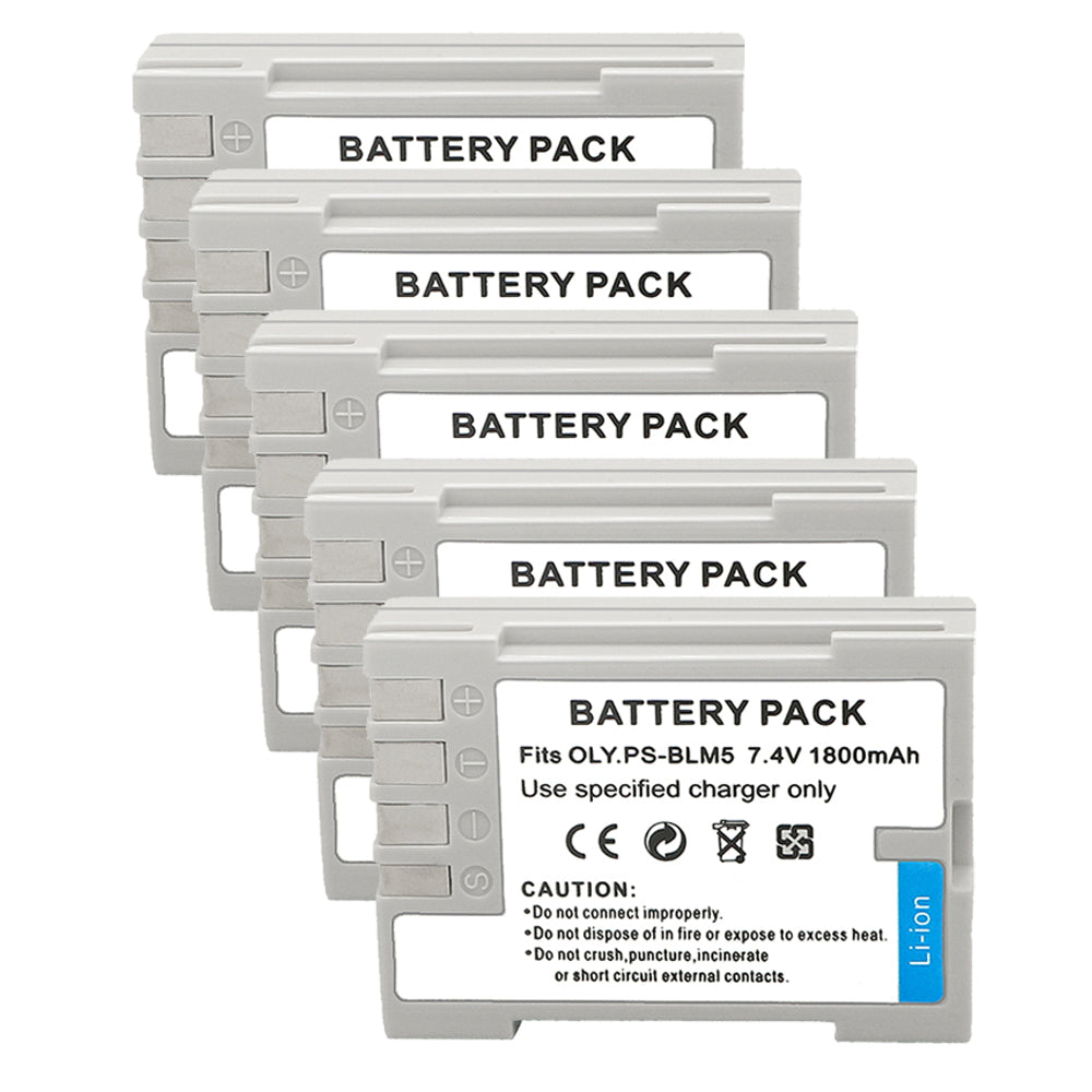 For Olympus BLM-5 Battery E-5 C-5060 1800mAh Camera Batteries