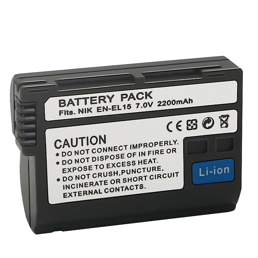 For Nikon EN-EL15A/15B/15C Battery  1 V1 D500  D600 D610  D750 D780  D800 D800E 2200mAh Camera Batteries
